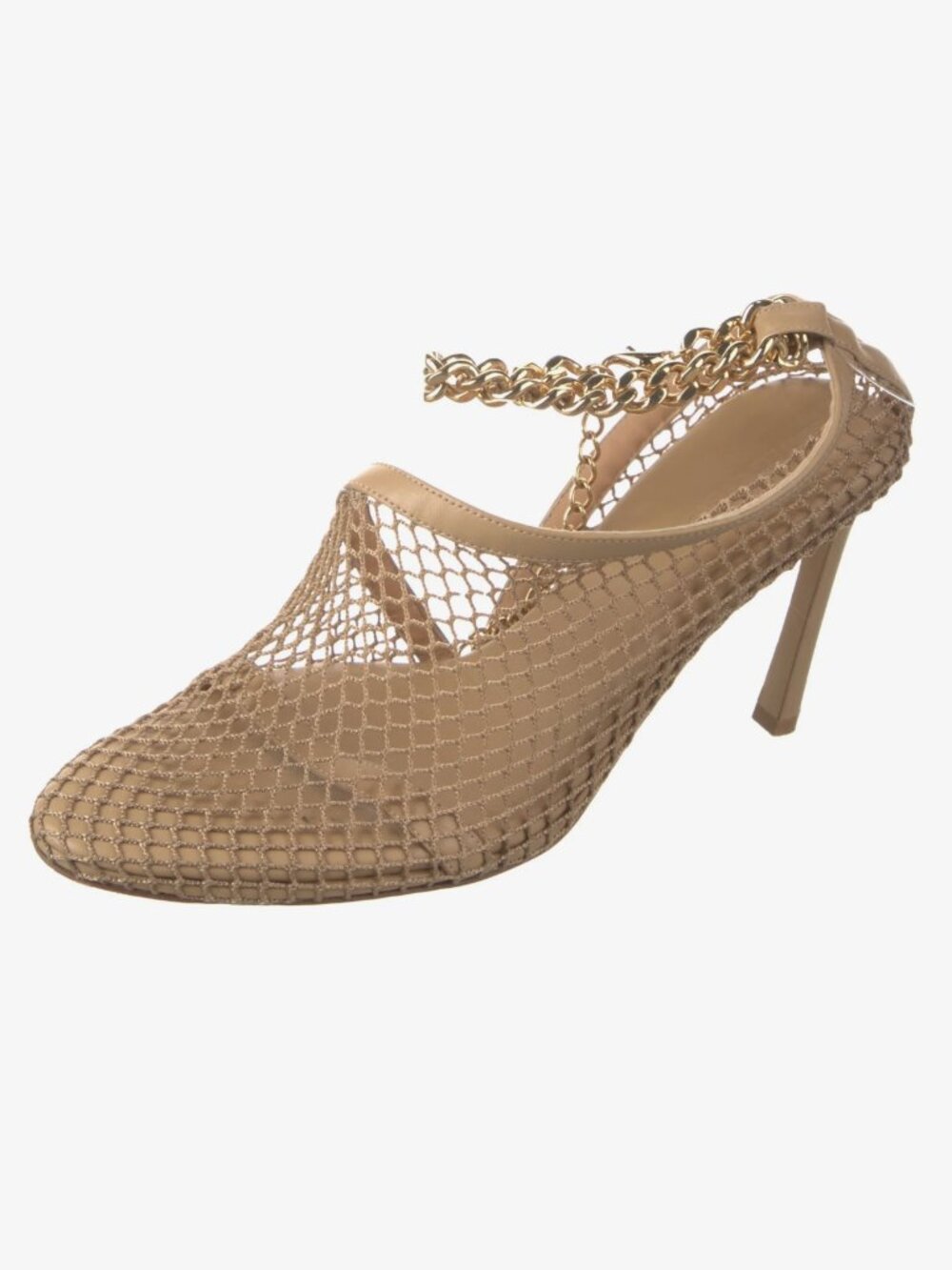 Bottega Veneta  Mesh Chain-Link Accents T-Strap Pumps  Women's Size: 8 | IT 38